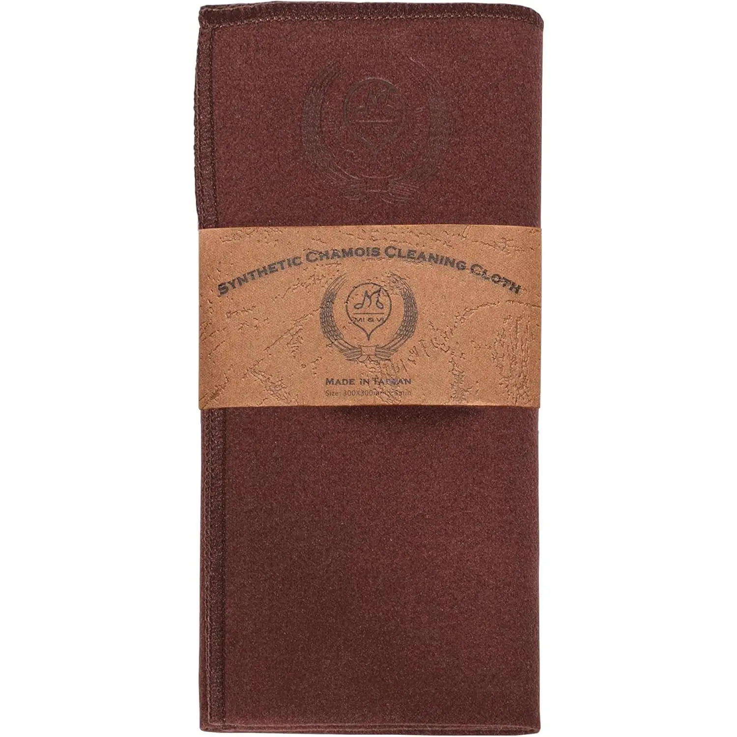 Synthetic Chamois Microfiber Instrument Cleaning & Polishing Cloth for Violin, Viola, Cello, Bass, Guitar, Piano, Saxophone, Flute 12x12in (Pecan-Brown)
