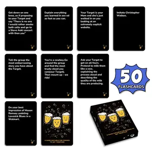 50 Funny Drinking Game Cards Set, Interactive Party Fun Gift, Perfect for Gatherings & Celebrations, Unique Card Games for Adults