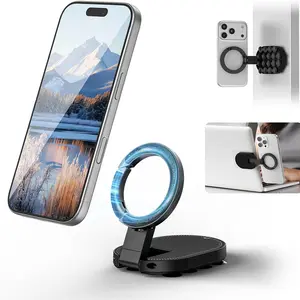 IMOLI Magnetic Phone Holder for MagSafe, Silicone Suction Cup Phone Grip Holder, Strong Phone Holder, 360° Rotatable Phone Tripod Mount,  for Dashboard Desk and Travel Use.