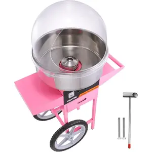 VEVOR Electric Cotton Candy Machine with Cart, 1000W Commercial Candy Floss Maker with Stainless Steel Bowl, Sugar Scoop and Drawer, Perfect for Home, Kids Birthday, Family Party, BlueVEVOR Super Brand Day