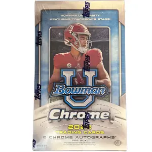 (2 Packs) 2022 Bowman Chrome University Football Hobby Box Packs NCAA/NFL Trading Cards