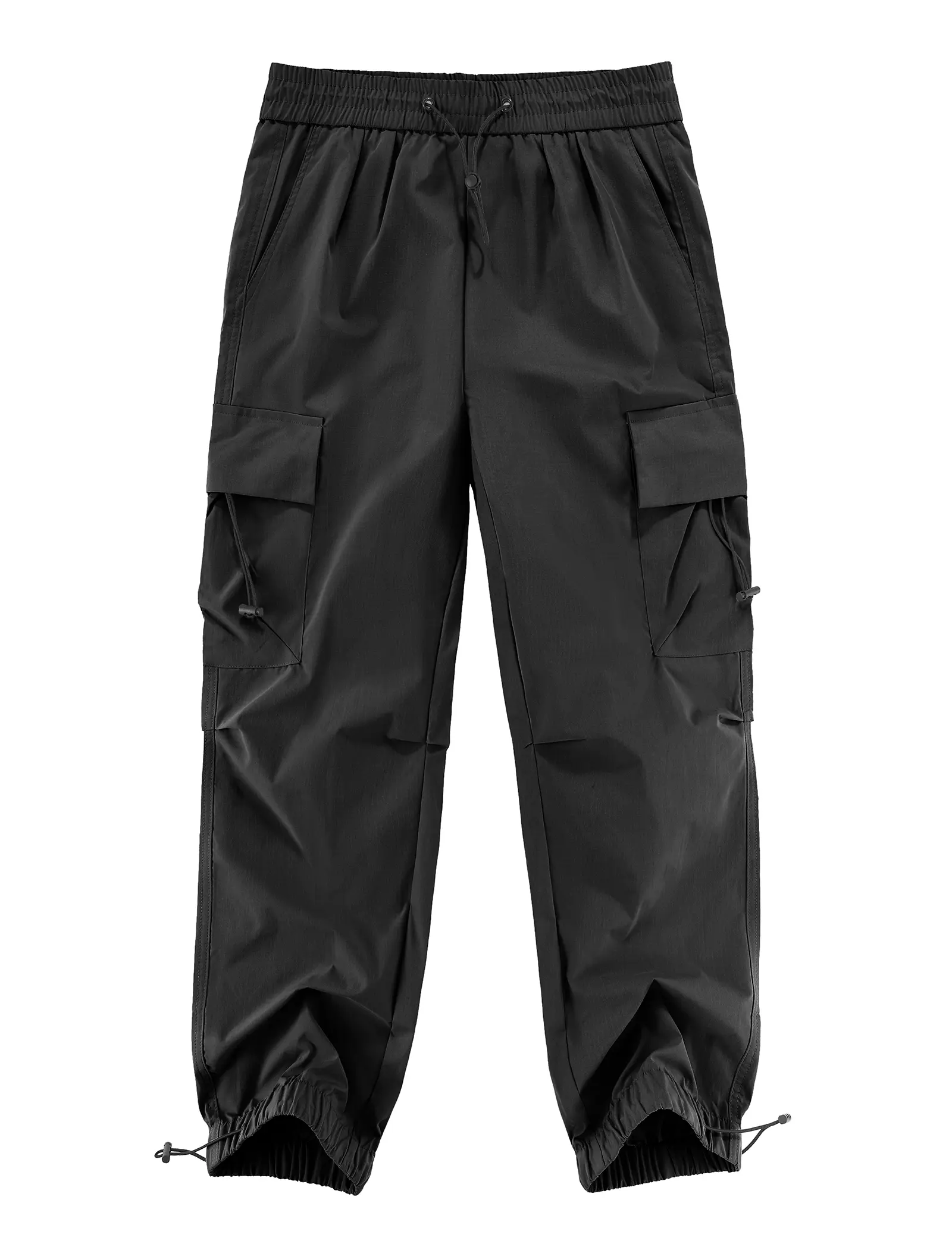 APTRO Men's Baggy Cargo Pants Casual Parachute Pants Relaxed Fit Waterproof for Daily Wear and Outdoor Hiking, with Adjustable Elastic Cuffs, Shipped Locally