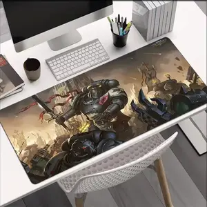 Warhammer 40K Black Templars Gaming Mouse Pad - Space Marines XXL Large Desk Mat, Grimdark Sci-Fi Keyboard Pad for Gamer Setup