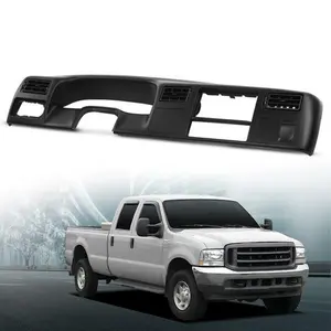 Fit For 1999-2004 Ford F-250 F-350 Dash Cluster Radio Bezel Trim Panel Black