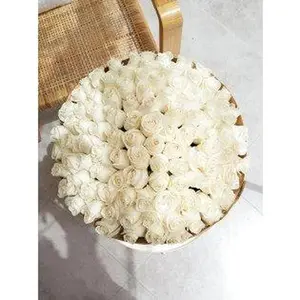 50 Long-Stem White Rose Bouquet