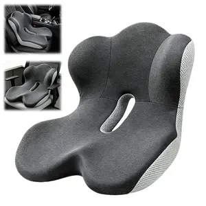 Father’s Day Gift for Dad-Non-Slip Memory Foam Seat Skin-Friendly Extended Zipper Easy Remove Wash Back Support Cushion Home & Outdoor & Car & Office,Sciatica Relief for Long Drives