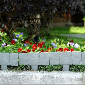 PVC Garden Fence Panels, Indoor Outdoor Garden Border Decor, Foldable Interlocking Small Barrier, Suitable for Flower Beds, Courtyards, Outdoor Gardens