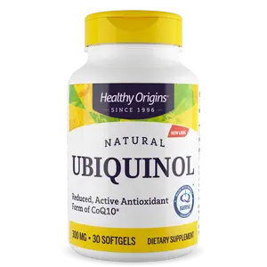 Healthy Origins - Ubiquinol 300mg Active Antioxidant Dietary Supplement - 3 Sizes