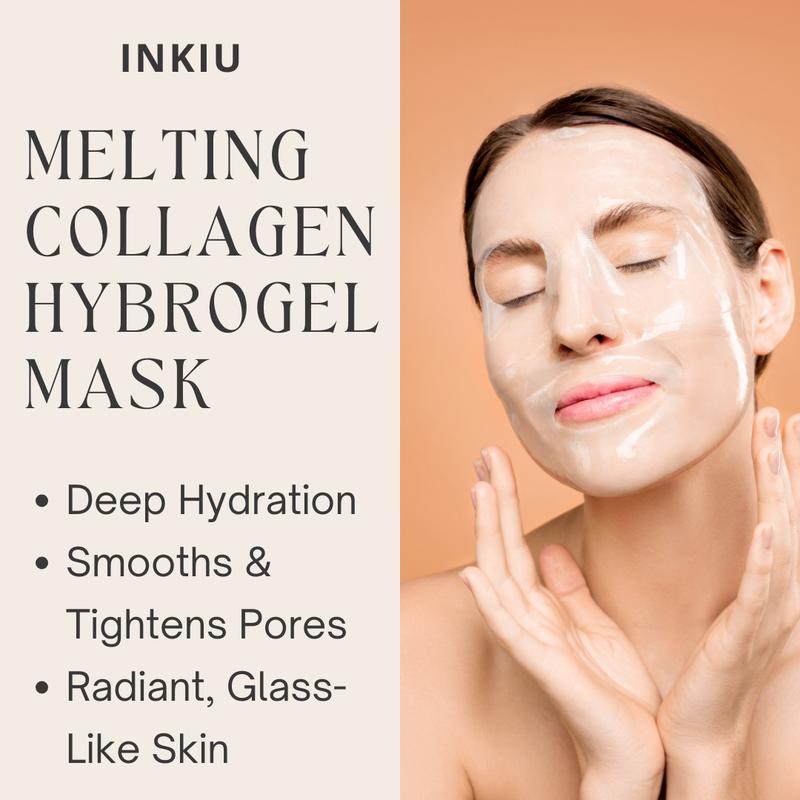 Melting Collagen Hydrogel Face Mask, Vegan K‑Beauty Skincare for Deep Hydration, Firming & Glass Skin Glow 30-Minute Melting Sheet, Paraben-Free, Made in Korea