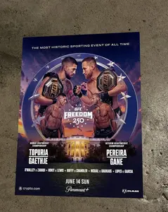UFC Freedom 250 June 14 White House Championship Fight Event Poster, Wall Art ( Unframed - Print Only )