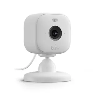 Blink Mini 2 - Home Security & Pet Camera with HD video, color night view, motion detection, two-way audio, and built-in spotlight - 1 camera (White) Plug Mount