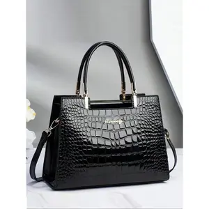 Women's Minimalist Elegant Plain Color Handbag, Fashionable Large Capacity Shoulder Bag for Work & Daily Used, Casual Trendy Versatile High-quality Daily Commuting Bag, Stylish Handbag, Crossbody Tote Bag