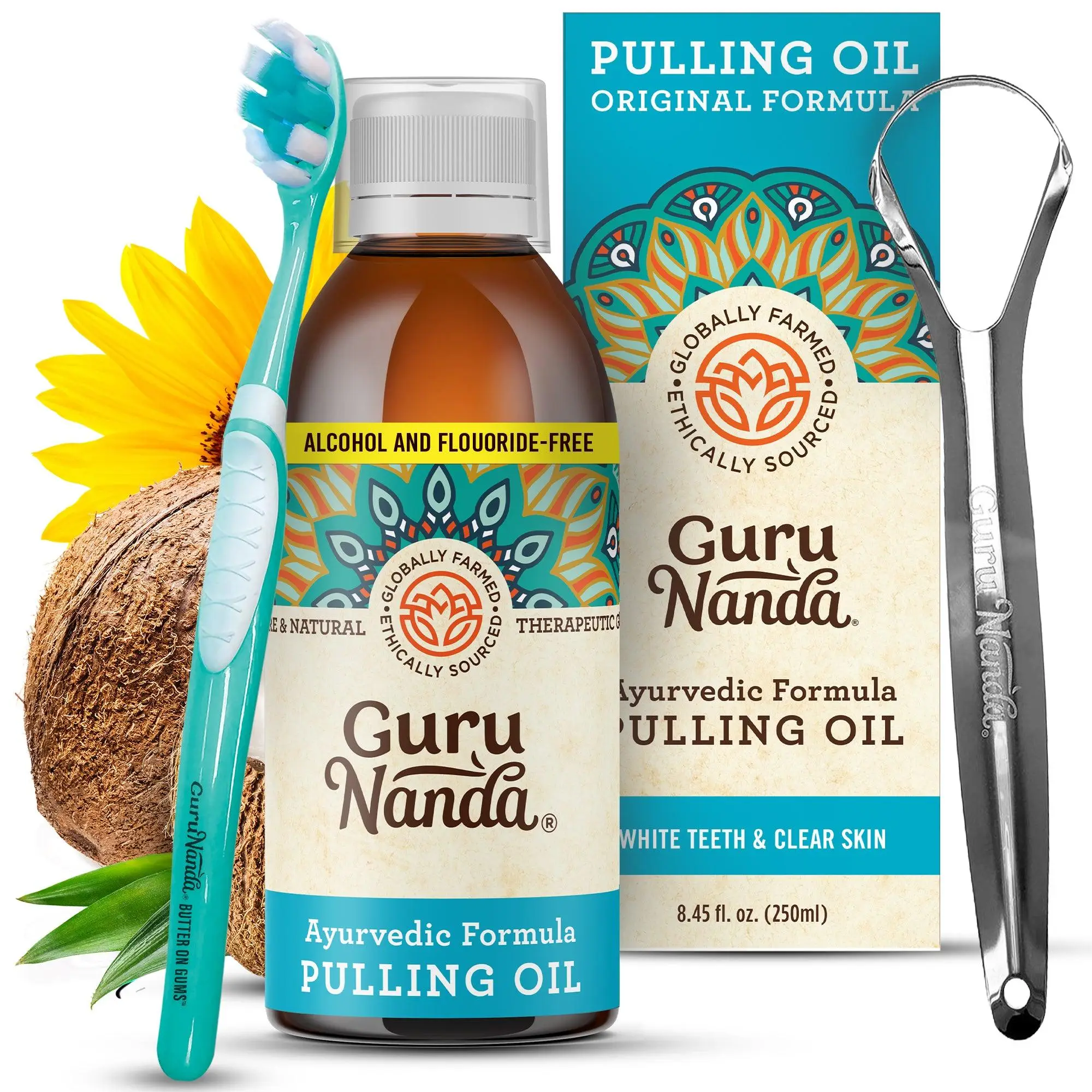 GuruNanda Original Formula Pulling Oil for Teeth & Gums