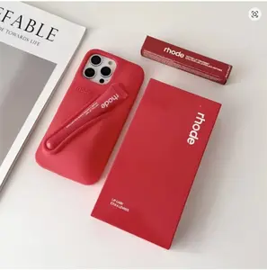 With Lip Gloss Phone Case Rhode for iPhone 11 12 13 Promax – Lightweight Silicone Protective Design