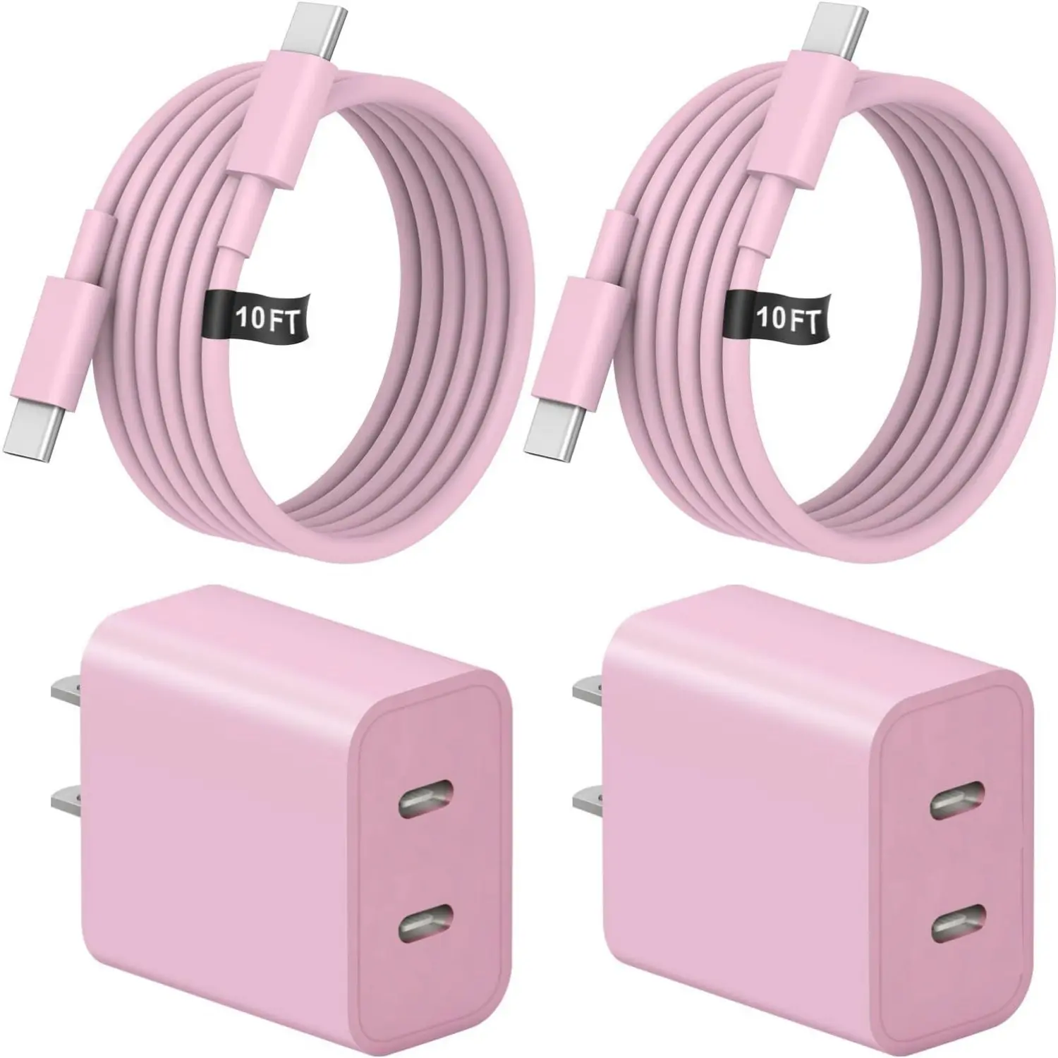 For iPhone 17 Charger,40W Dual Port USB Fast Charger Block Wall Charger with 10 Ft Long USB C to C Charger Cable For iPhone 16 Pro Max, 15 Pro, 15 Pro Max, 15 Plus, iPad Pro 12.9, 11