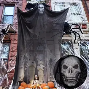 Halloween Horror Hanging Ghost Mask Set, Large Decorative Gauze Pendant, Unique Halloween Decorations, Cool Gadgets & Unusual Items