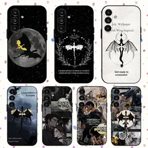 Transparent straight edge case F-Fourth W-Wing Dragon Phone Case For Samsung S24,S21,S22,S23,S30,Ultra,S20,Plus,Fe,Lite,Note,10,9,5G  Soft Cover