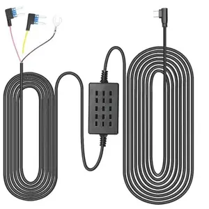24/7 Parking Mode Dash Cam Hardwire Kit Type C | 1FPS Ultra Low Power Recording | No Battery Drain | Low Voltage Protection | Fuse Box Install | 12V-24V to 5V/3A
