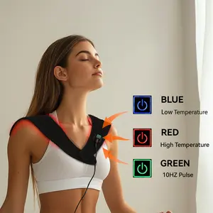 Megelin-Red Light Therapy Belt for Neck & Shoulder，Relieve shoulder and neck fatigue and stiffness, promote blood circulation, relax the body and mind, and promote physical recovery