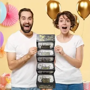 Birthday Envelope Gift Box, Creative Birthday Card Storage Holder, 6 Slots, Unique Party Gift, Mystery Birthday Present