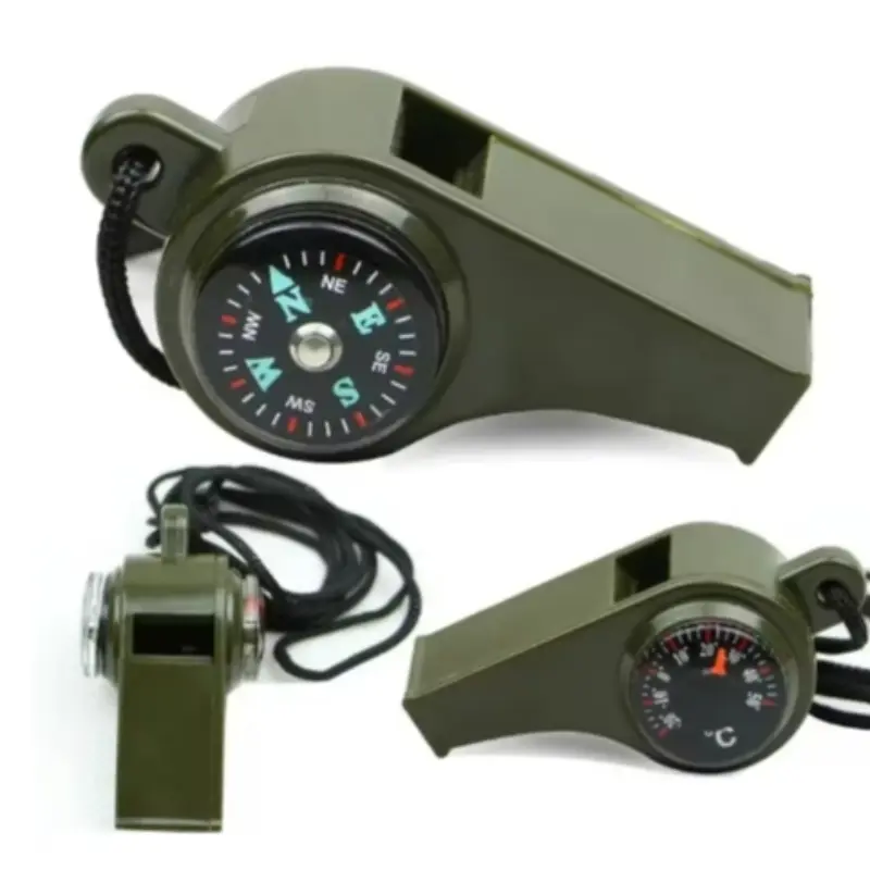 Emergency Survival Whistle with Compass & Thermometer, Outdoor Camping Safety Tool, Dog Walking Training Accessory, Survival Equipment, Survival Tools, Survival Gear, Survival Gear and Supplies