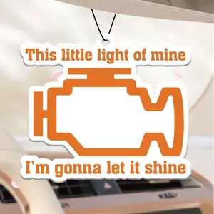 Car Engine Light Air Freshener Ornament, Car Engine Light Design Car Rear-view Mirror Aromatherapy Tablet, Car Interior Decoration Accessories, Car Aroma Diffuser
