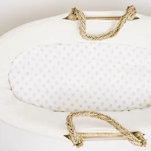 Gray Polka Dot Bassinet Sheet