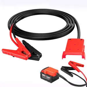Jumper Starter for Milwaukee M18, Battery Jumper Starter Cables Automotive Booster Cables 6.56FT 8AWG Silicone Wire Cable Power, for Milwaukee M18 Tools 18V Line Heat-Resistant