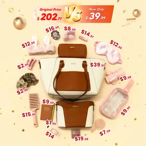 [Gift Box] 16-Piece Set Box, including 3in1 Crossbody Bag, Self Care Gifts, Care Package, Anniversary Gift Basket, for Mother, Wife, Friend, Sister, Her