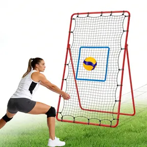 7x4 ft Volleyball Rebounder Net, Multi Sport Bounce Back Training Equipment with Portable Travel Bag, 5 Adjustable Angles for Indoor/Outdoor Spiking, Bumping