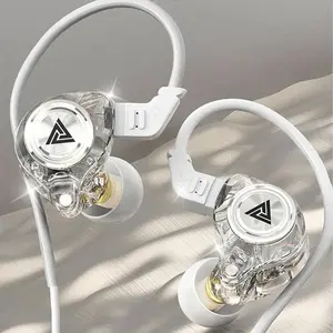 QKZ AK3 Portable Wired In-Ear Earphones with Mic, HiFi Subwoofer, Noise Cancelling, 3D Stereo 8D Audio, In-Ear Monitor Gaming Earbuds for Game & Sports