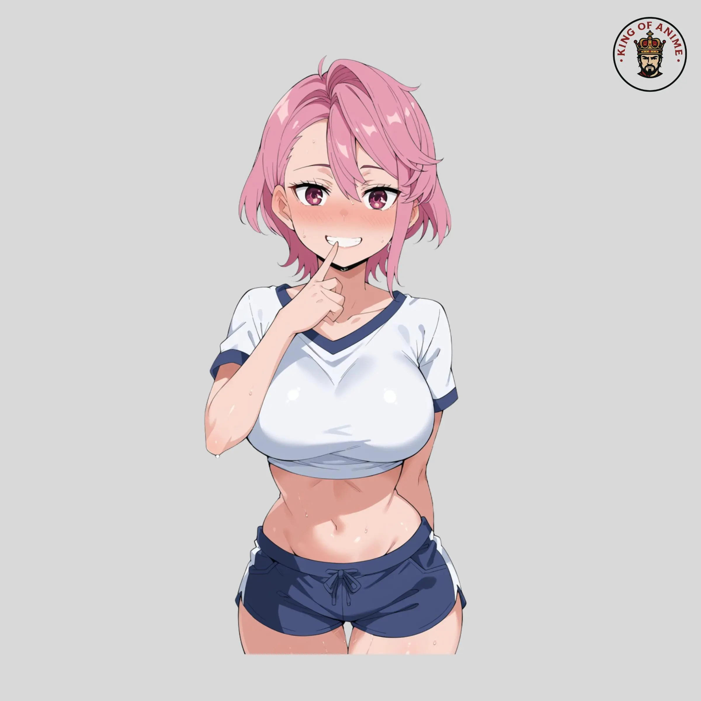 Cute Aira Shiratori Sticker – Aira with Playful Smile, Dandadan Fanart for Laptop, Journal, Water Bottle Decoration
