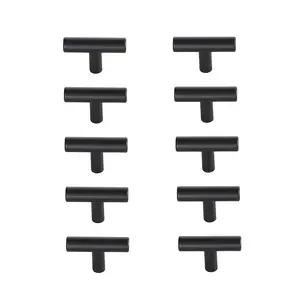 212 MAIN Quinn Modern T Bar Pull, PL400-1-MB-10PK, Matte Black, Pack of 10, Elegant Decor Door Hardware
