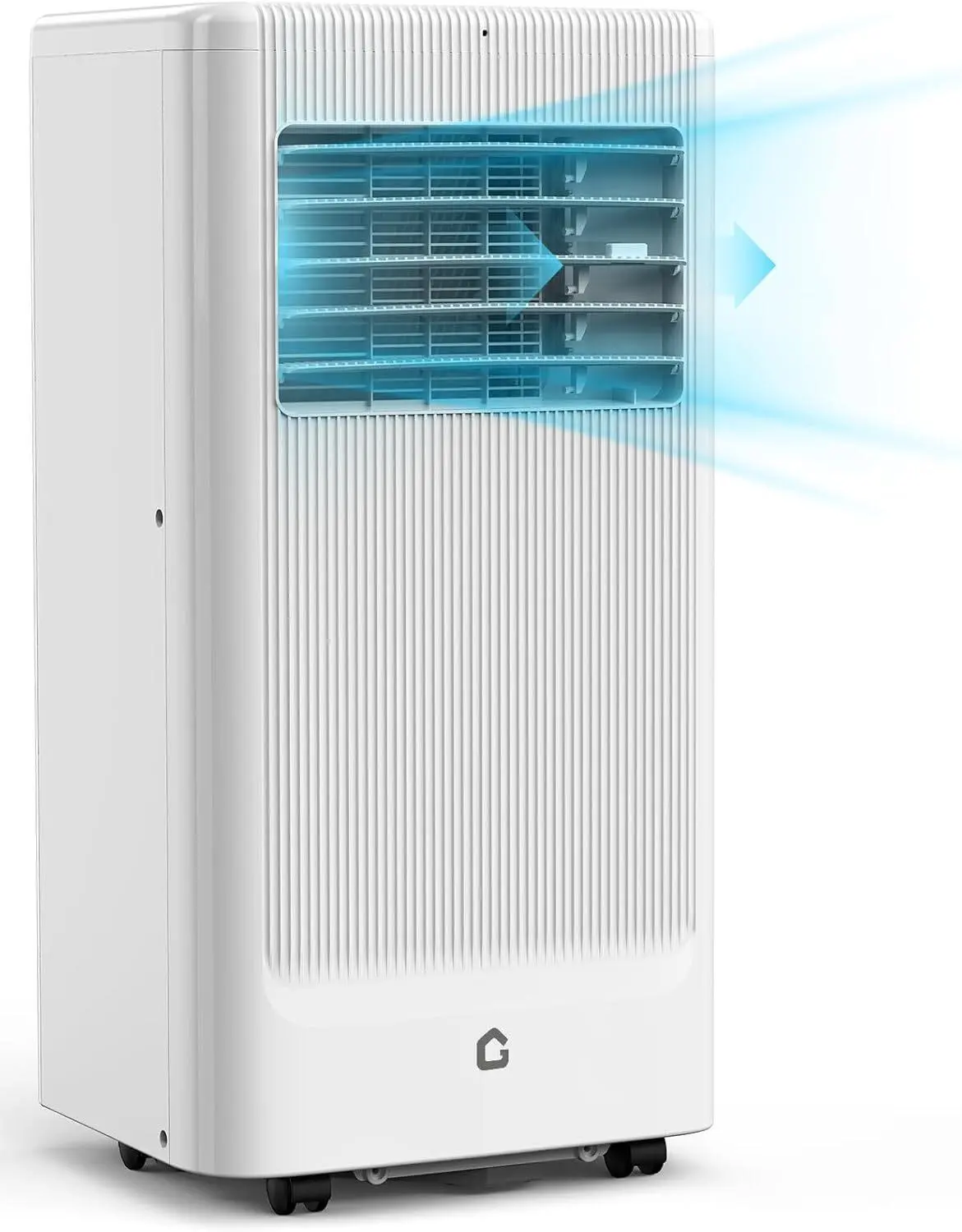White 8000 BTU Portable Air Conditioner  3 in 1 Portable Air Conditioner for Rooms with Dehumidifier and Fan  Room Air Conditioner Cools 350 Square Feet  Remote Control  Auto Oscillating