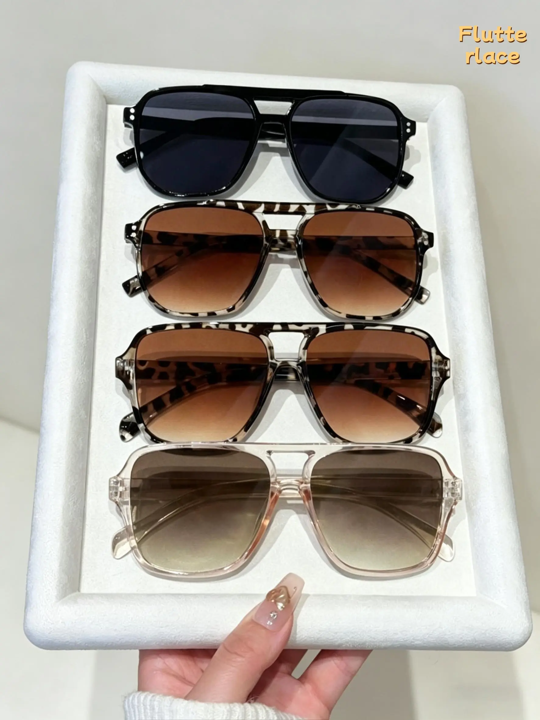 Y2K 4-Pack Oversized Sunglasses for Women & Men, Aviator and Cat Eye Fashion Shades with UV Protection, Trendy TikTok Eyewear for Beach, Outdoor, Travel & Daily Style