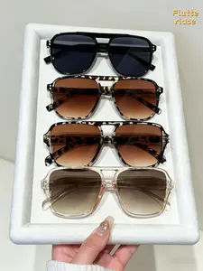 Y2K 4-Pack Oversized Sunglasses for Women & Men, Aviator and Cat Eye Fashion Shades with UV Protection, Trendy TikTok Eyewear for Beach, Outdoor, Travel & Daily Style