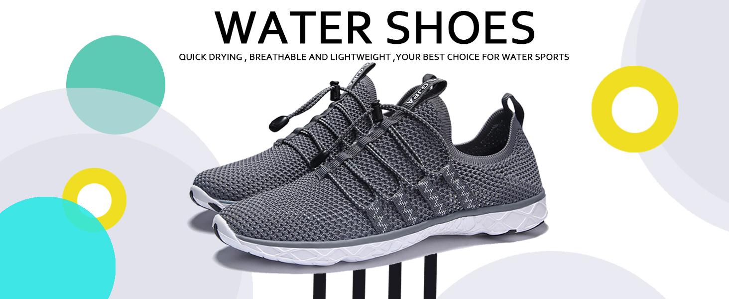 DLGJPA Women's Breathable Polyester Mesh Upper Water Shoes - Lightweight, Quick-Drying, Adjustable Lace, Anti-Slip Grip, EVA Sole Athletic Walking Shoes for Water Sports