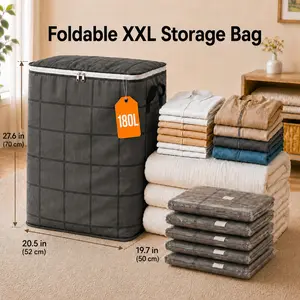 Extra Large Heavy Duty Moving Bags with Backpack Straps & Reinforced Handles, Dustproof Storage Bags for Clothes, Bedding & Travel, Zipper Closure Organizer for College Dorm, Closet and Home Organization