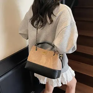 diamond-quilted Chain bag, large capacity single shoulder tote bag, women's armpit bag, 2025 autumn new frosted crossbody bag