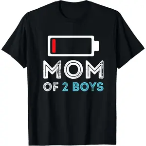 Mom Of 2 Boys Shirt From Son Funny Mothers Day Mom T-Shirt,Made in USA