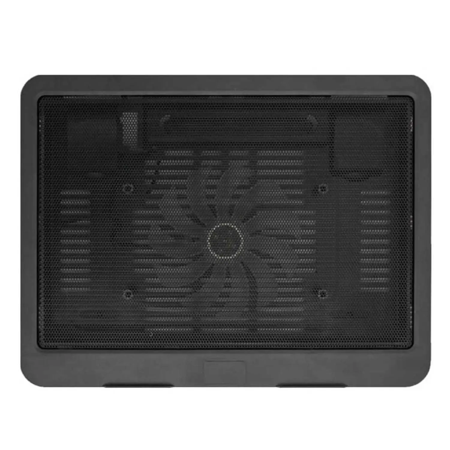 SANOXY Ultra Slim USB Laptop Cooling Pad with Silent Fan LED Lights 2 USB Ports Adjustable Height ABS Metal Mesh Stand Portable Chill Mat for Notebook Chromebook Ultrabook Black