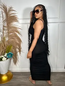 Soo Ruched Maxi (black)