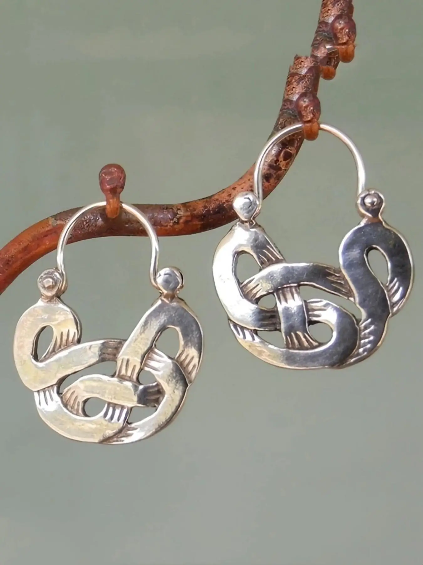 Vintage Style Hollow Out Design Dangle Earrings, 2024 New Style Jewelry for Party, Daily Clothing Decor, Trendy All-match Cool Female Accessories for