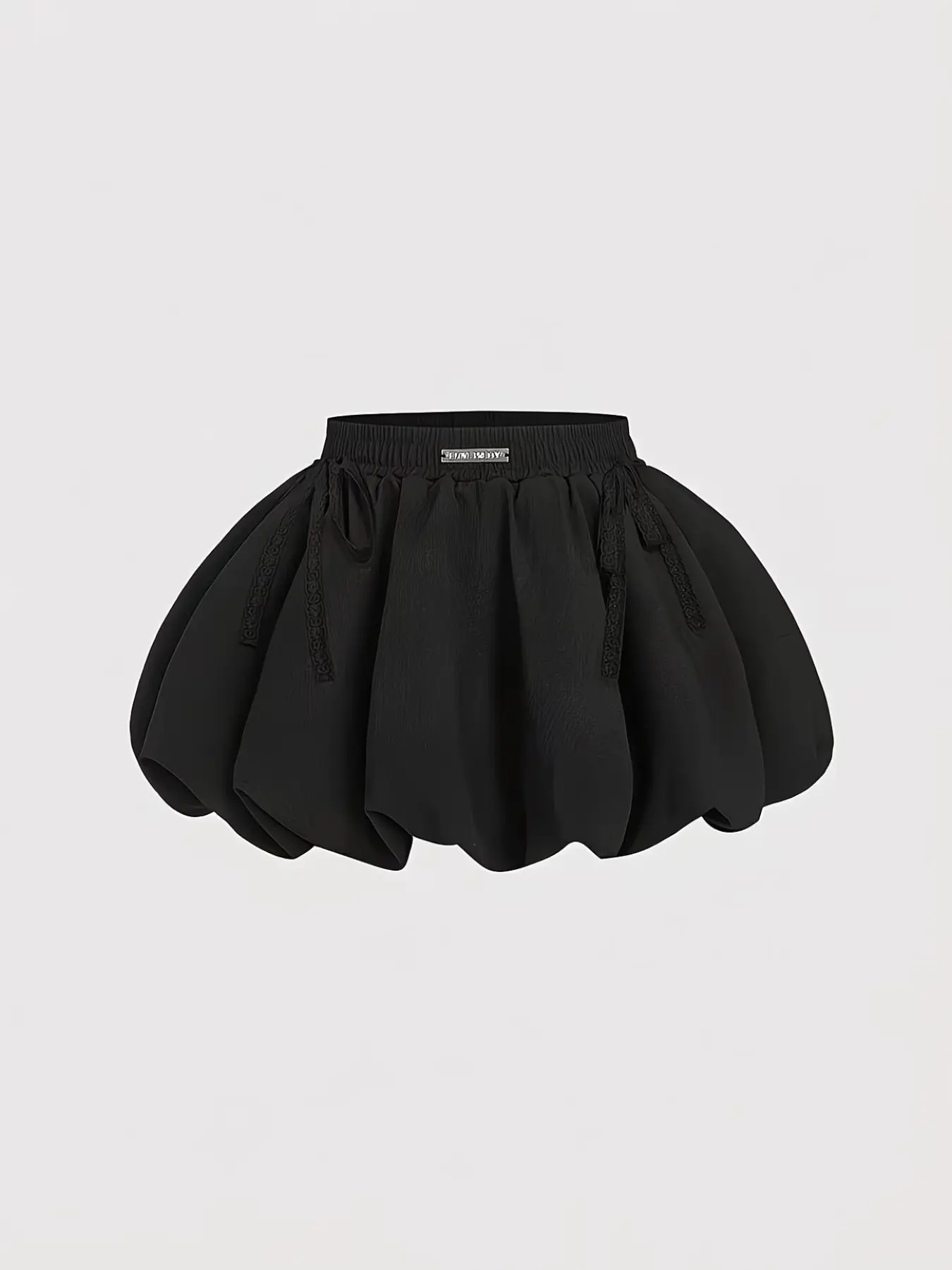 Bow Decorated Bubble Hem Skirt with Lined Pants, Low Waist, Women's Date Night, Sexy Y2K Dress, Fashionable Ladies Clothing