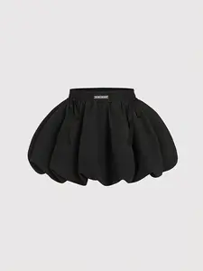 Bow Decorated Bubble Hem Skirt with Lined Pants, Low Waist, Women's Date Night, Sexy Y2K Dress, Fashionable Ladies Clothing