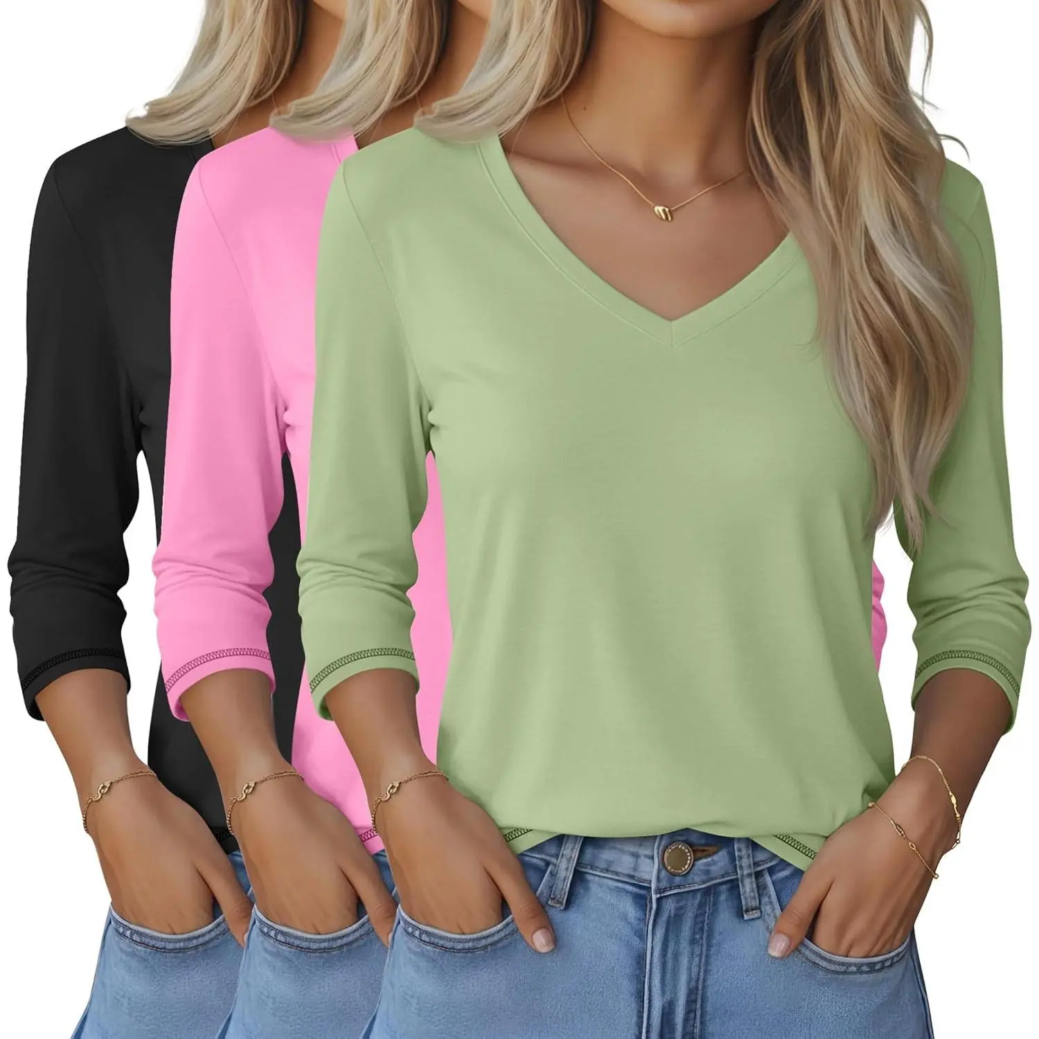 Pink Rose, Fruit Green, Black