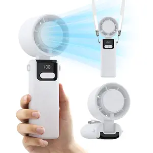 Portable Handheld Turbo Fan | 5-Speed Wind | 2000mAh Rechargeable Battery | Up to 6–11 Hours Runtime | 3-in-1 Handheld Cooling Fan with Air Turbo Technology for Outdoor, Travel, Work & Summer