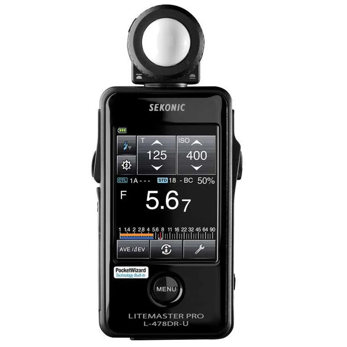 Sekonic LiteMaster Pro L-478DR-U Digital LCD Light Meter - PocketWizard System-Compatible Wireless Sync Camera Accessory