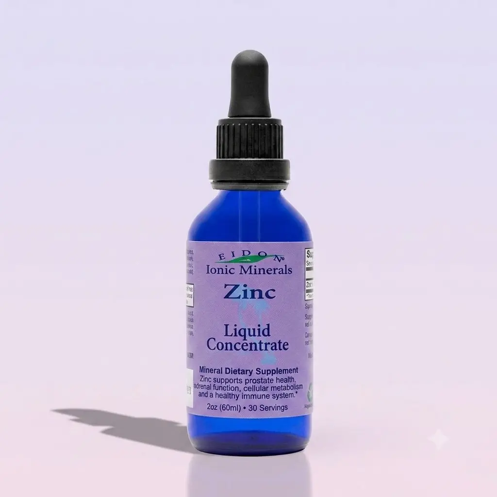 EIDON IONIC MINERALS Liquid Zinc Concentrate Supplement 2oz 2 Pack 60ml Gluten Free GMO Free Dairy Free for Immune System & Endocrine Health Dietary Protein Healthcare Vitamin