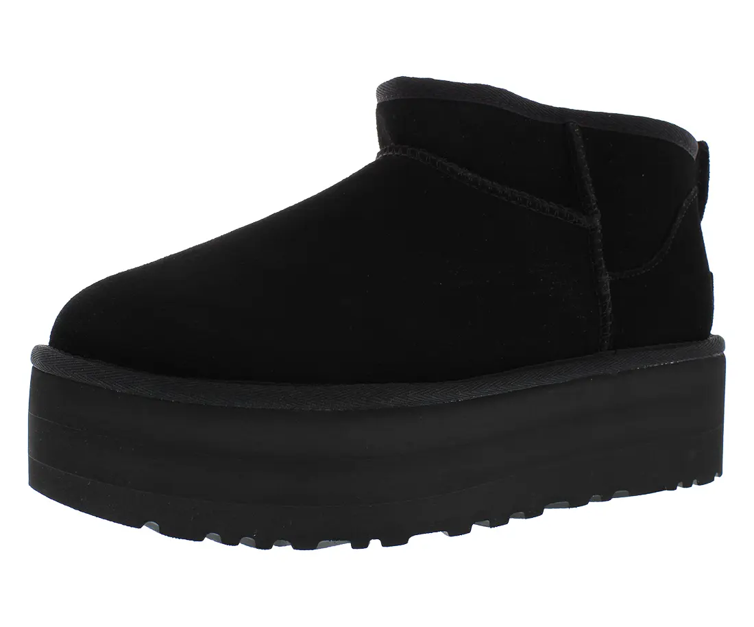Women's UGG Classic Ultra Mini Platform Casual Wear Shoes - Pull-On, No-Tie, Round Toe Design Women's UGG Classic Ultra Mini Platform Casual Wear Shoes - Pull-On, No-Tie, Round Toe Design